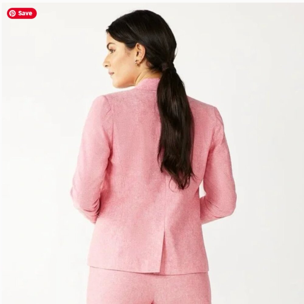 Draper James Rsvp Pink Blazer Structured Suit Jac… - image 2